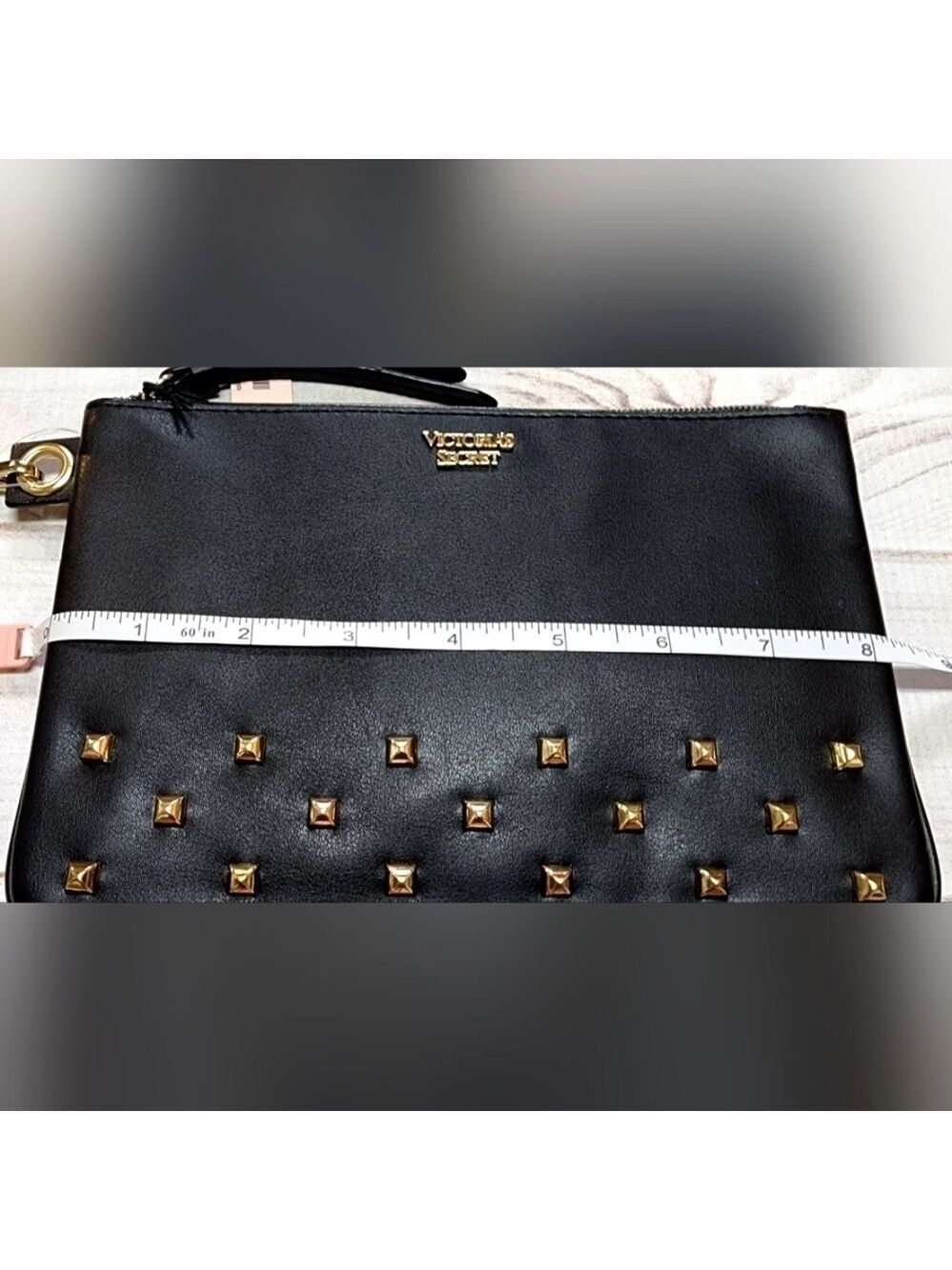 Victoria's Secret Black Studded Wristlet Wallet Limited Edition - New With Tags - Picture 5 of 7